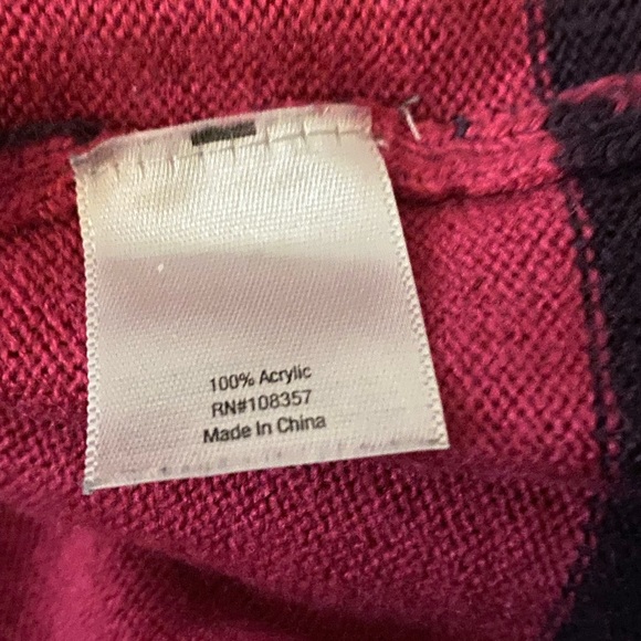 Grey, Purple & Pink Stripe Sweater EUC - Picture 4 of 4